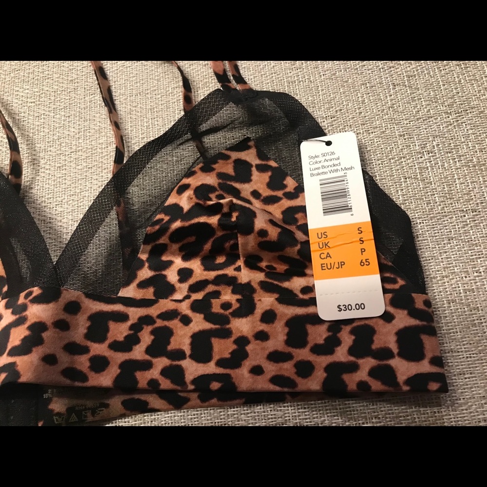 Sam Edelman Leopard Print Bra Size Small - Picture 4 of 6